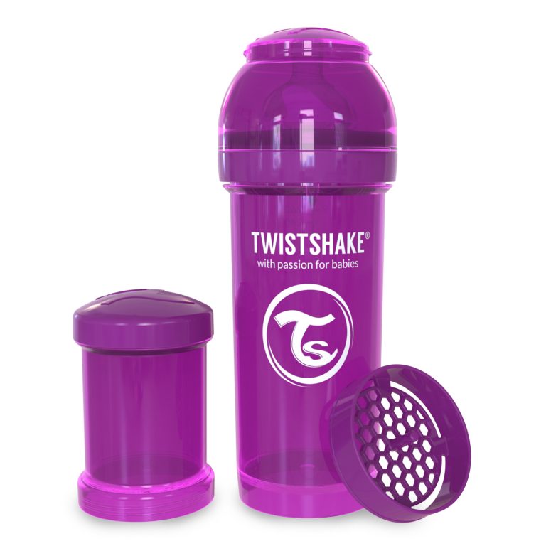 شیشه شیر طلقی 260 میلی لیتر تویست شیک بنفش«Twistshake»